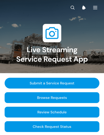 Live Streaming Service Request App Template