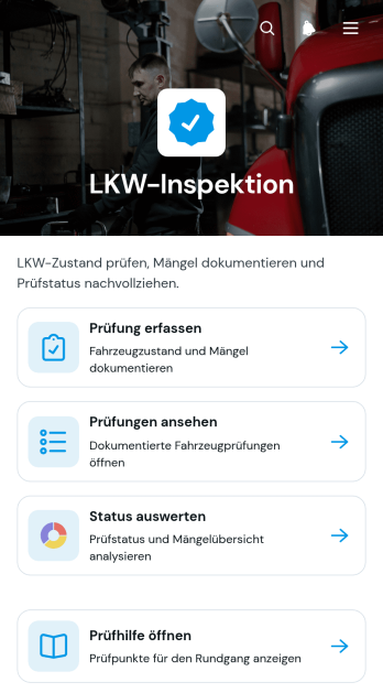 Lkw-Prüf-App