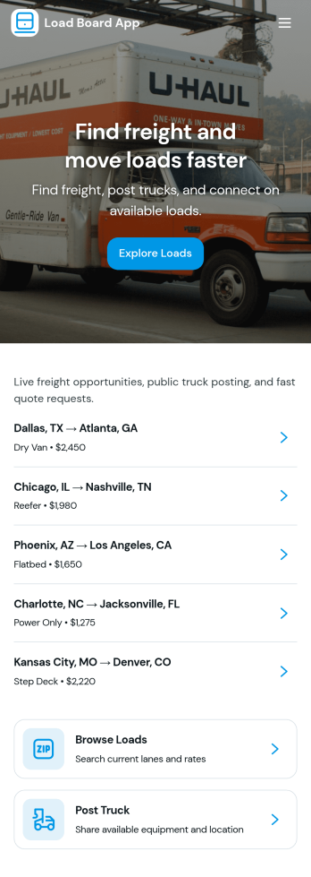 Load Board App Template