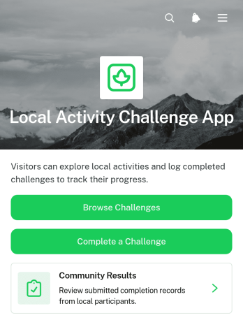 Local Activity Challenge App Template