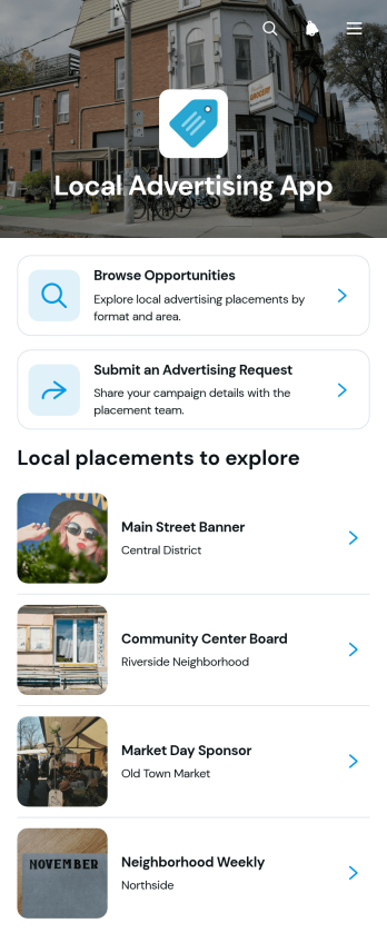 Local Advertising App Template