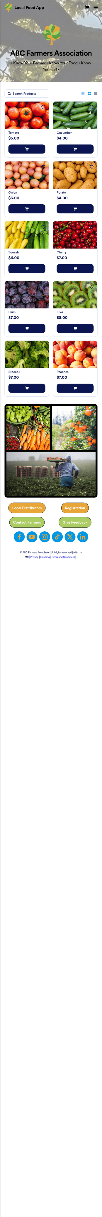 Local Food App Template