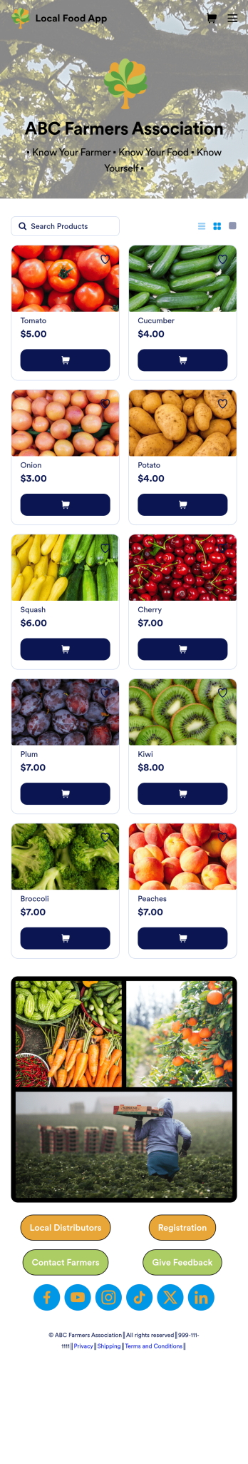 Local Food App Template