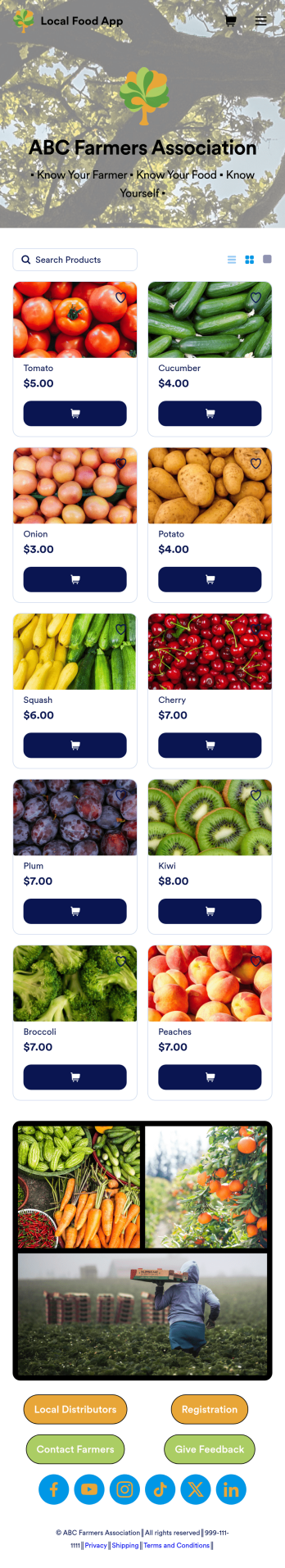 Local Food App Template