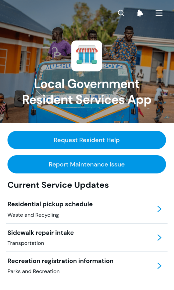 Local Government Resident Services App Template