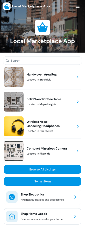 Local Marketplace App Template