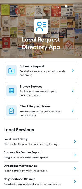 Local Request Directory App Template