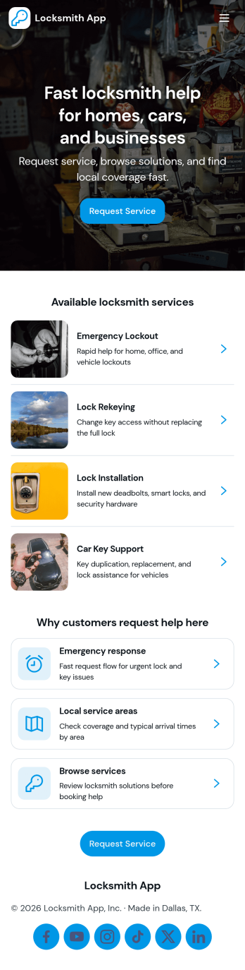Locksmith App Template