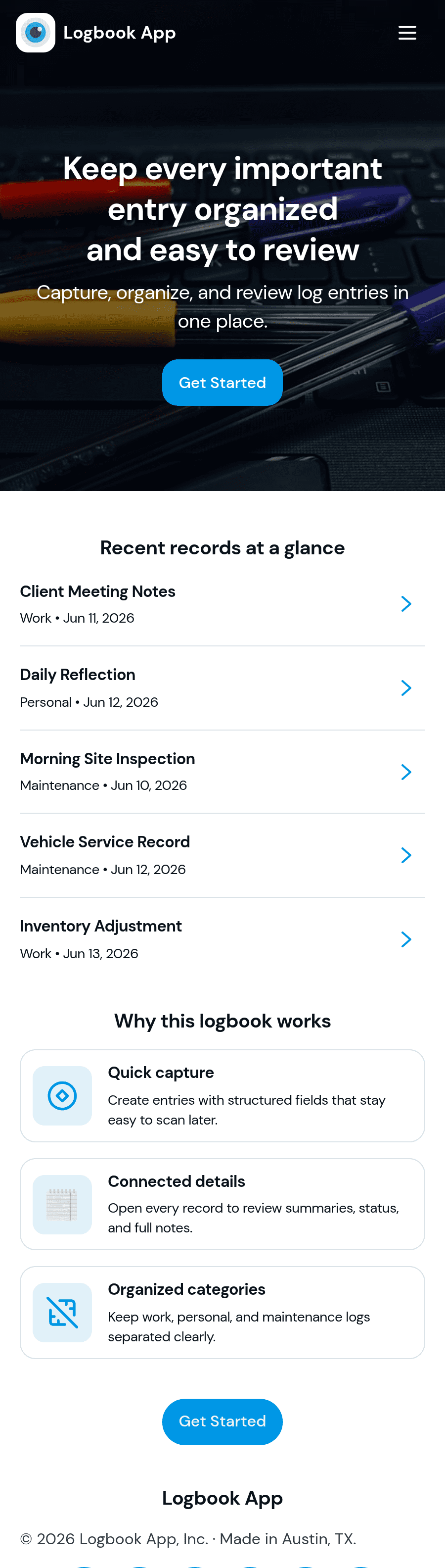 Logbook App Template | Jotform