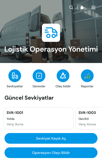 Lojistik Operasyon Yönetimi Uygulama Șablonu