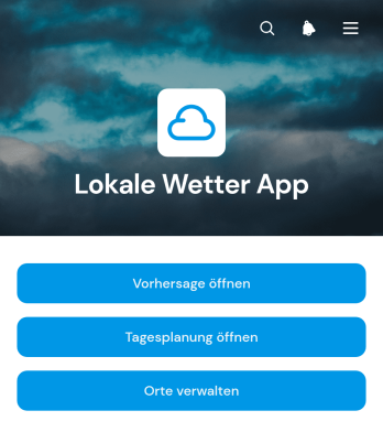 Lokale Wetter-App