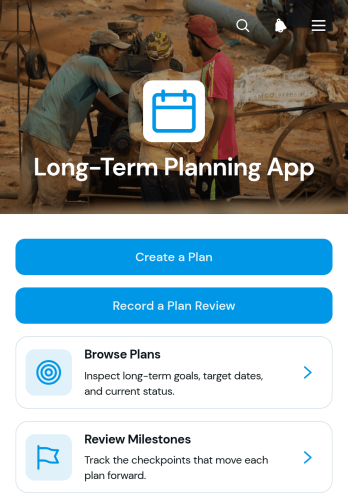Long-Term Planning App Template