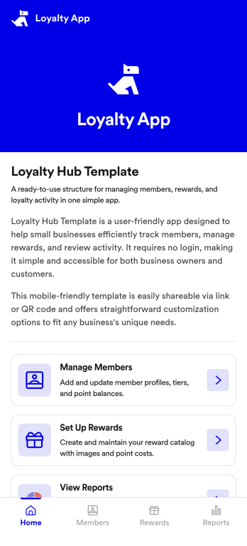 Loyalty App Template