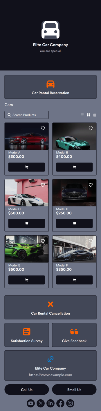 Luxury Car Booking App Template