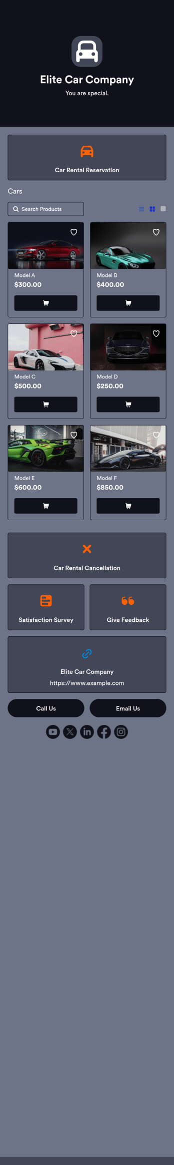 Luxury Car Booking App Template