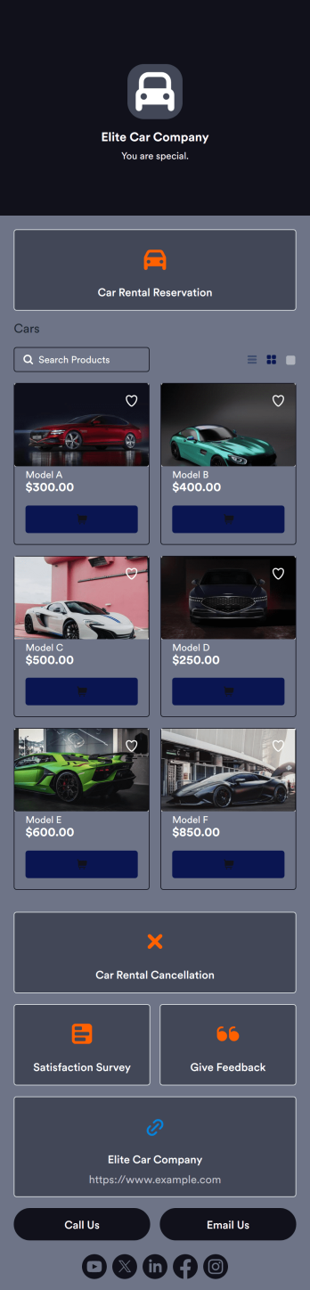 Luxury Car Booking App Template