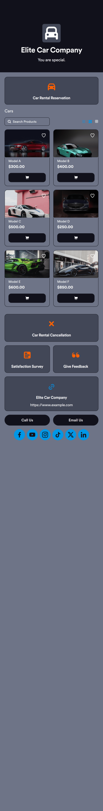 Luxury Car Booking App Template