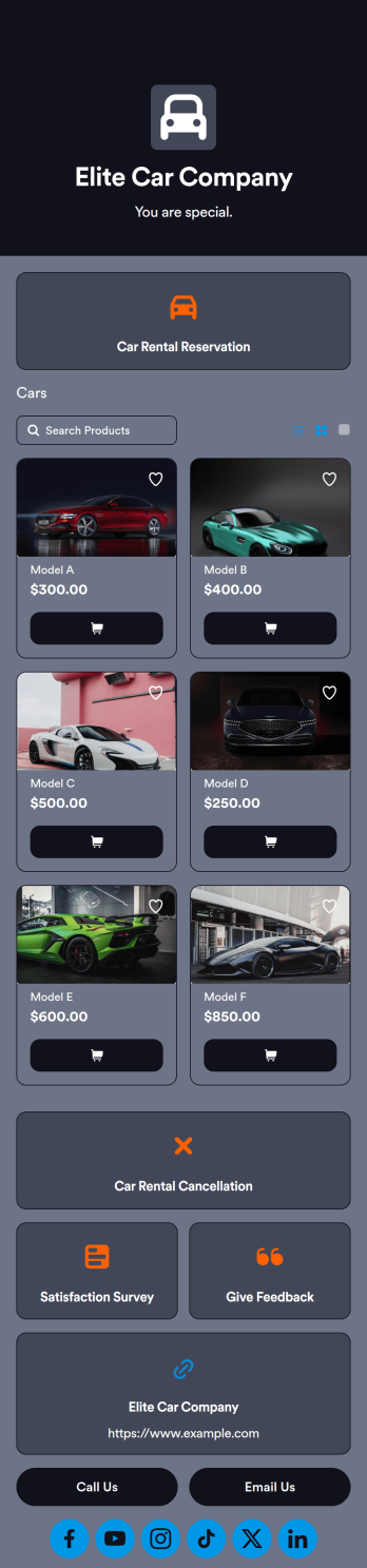 Luxury Car Booking App Template