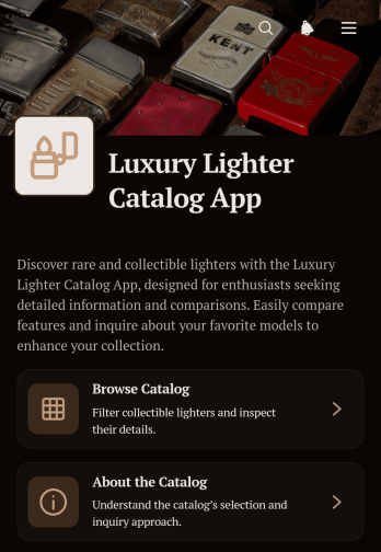 Luxury Lighter Catalog App Template