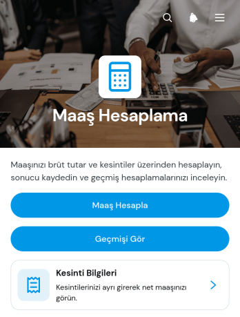 Maaş Hesaplama Uygulama Șablonu