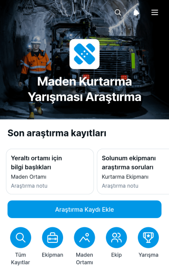 Maden Kurtarma Yarışması Araştırma Uygulama Șablonu