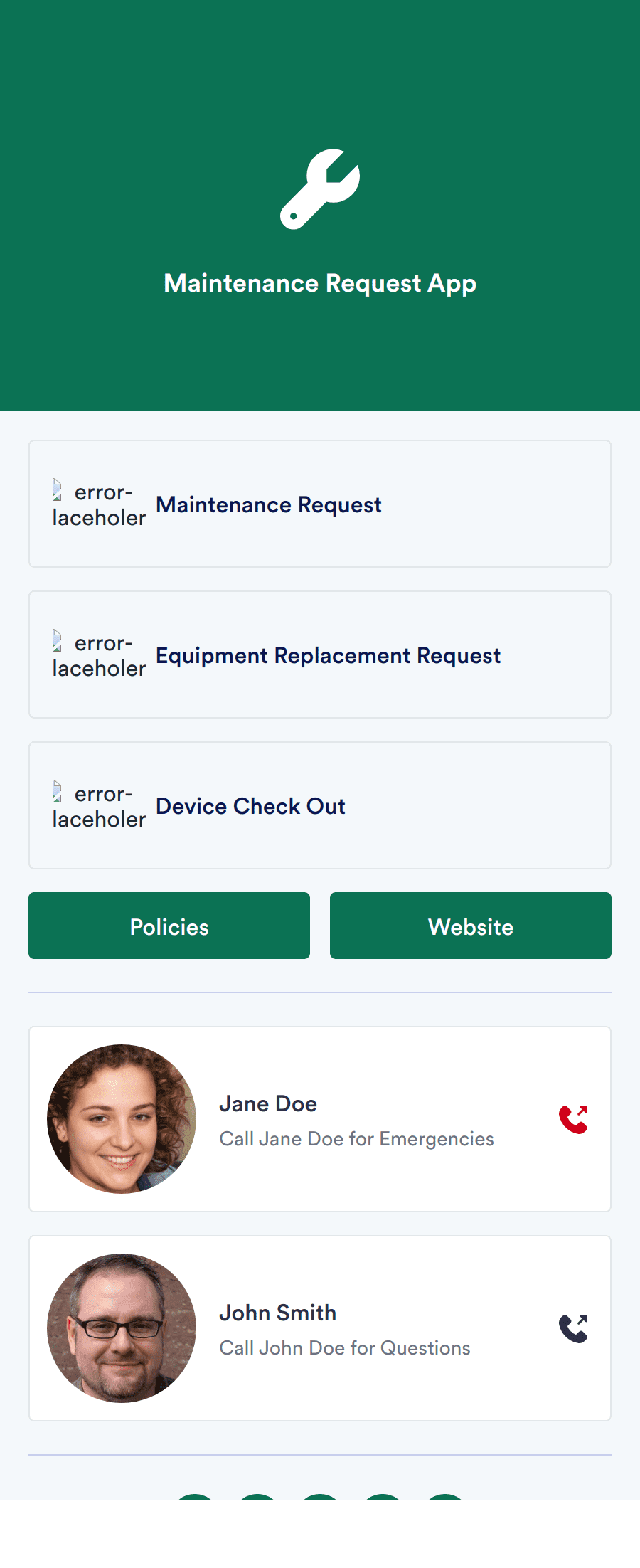 Maintenance Request App Template | Jotform