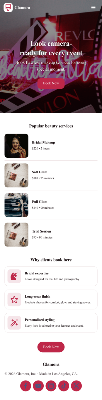 Makeup Artist Booking App Template