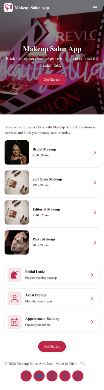 Makeup Salon App Template