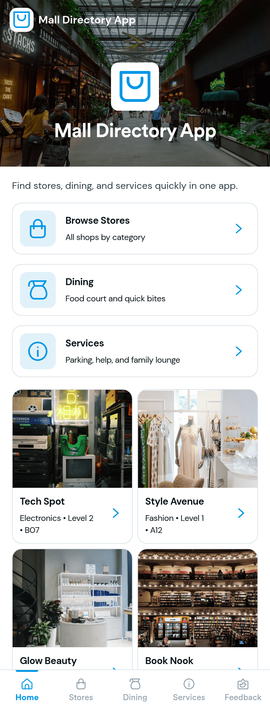 Mall Directory App Template | Jotform