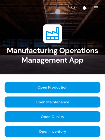 Manufacturing Operations Management App Template