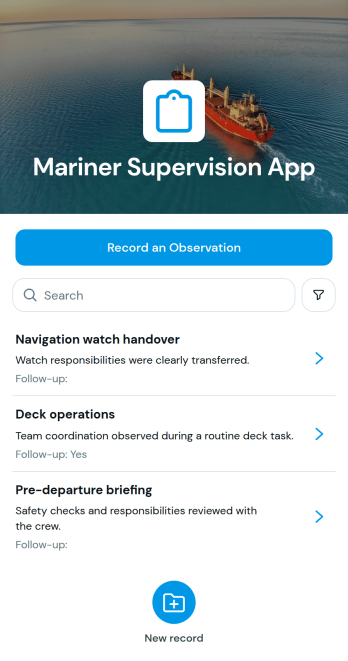 Mariner Supervision App Template