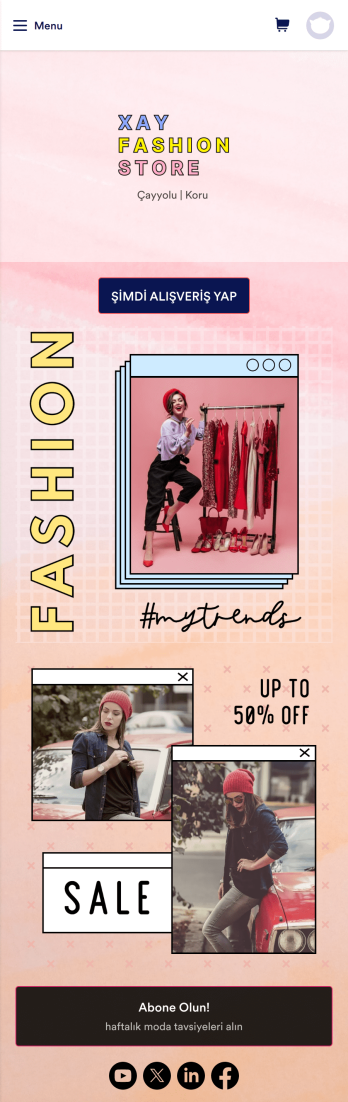 Marka Instagram Bio Bağlantı Uygulaması Template