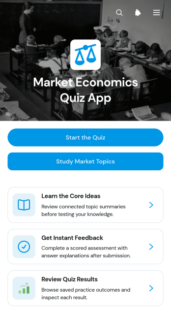Market Economics Quiz App Template