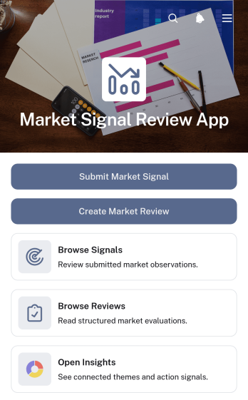 Market Signal Review App Template