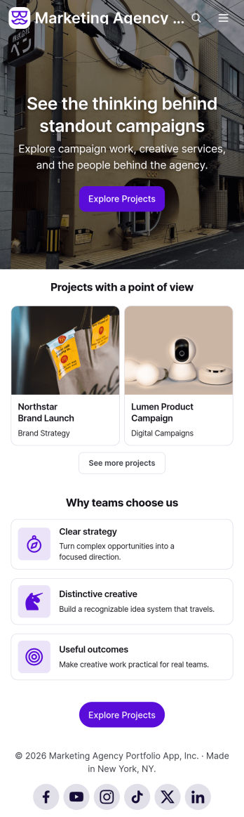 Marketing Agency Portfolio App Template