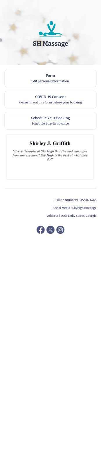 Massage App Template