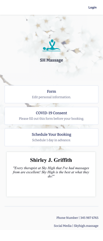 Massage App Template