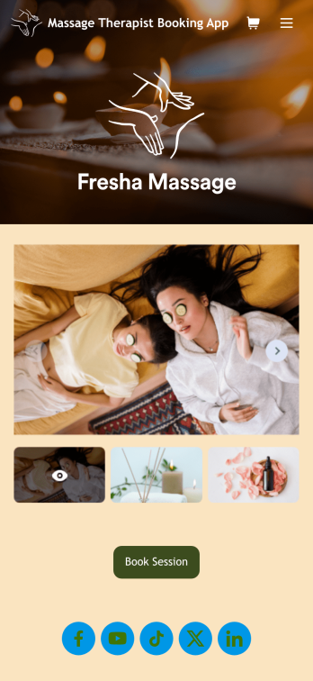 Massage Therapist Booking App Template