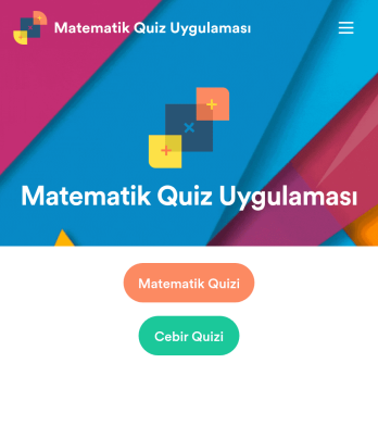 Matematik Quiz Uygulama Șablonu
