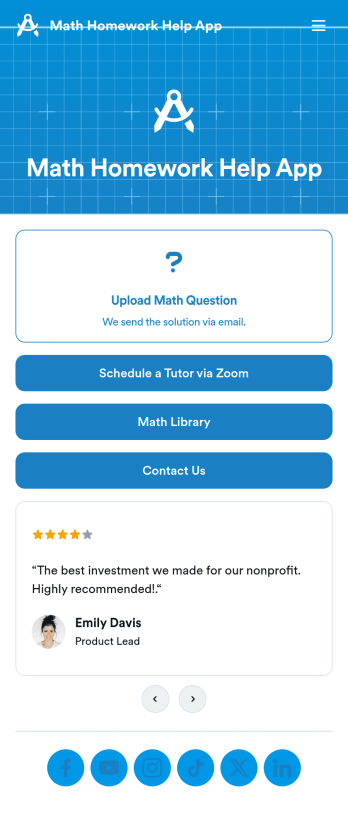 Math Homework Help App Template