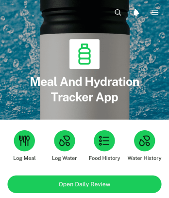 Meal And Hydration Tracker App Template