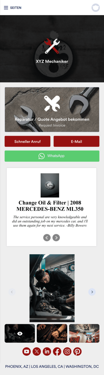 Mechaniker App Template