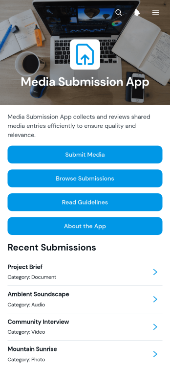 Media Submission App Template