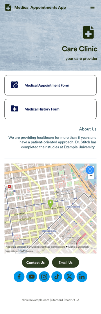 Medical Appointments App Template