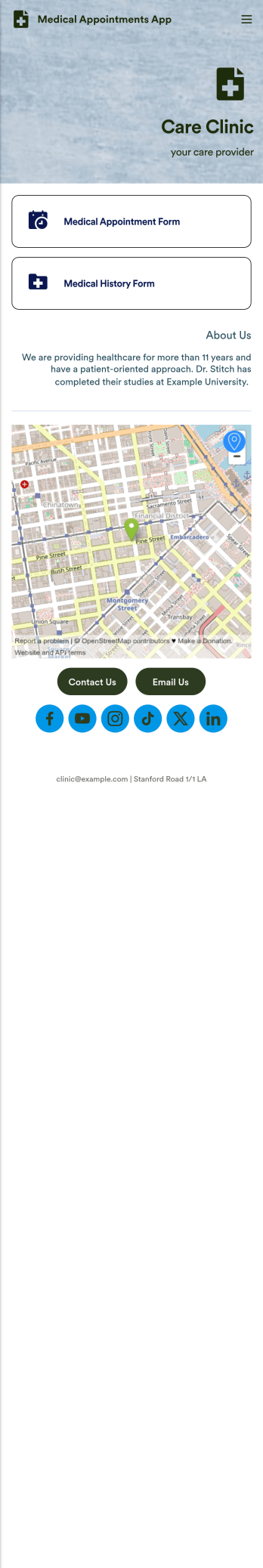 Medical Appointments App Template