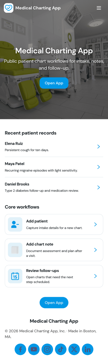 Medical Charting App Template