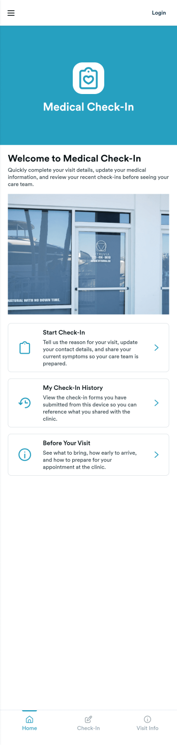 Medical Check-In App Template