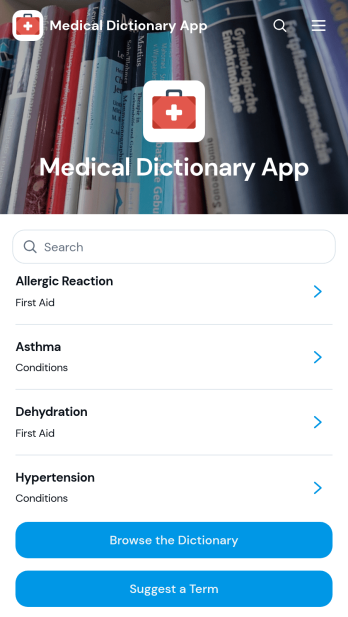 Medical Dictionary App Template