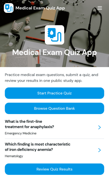 Medical Exam Quiz App Template