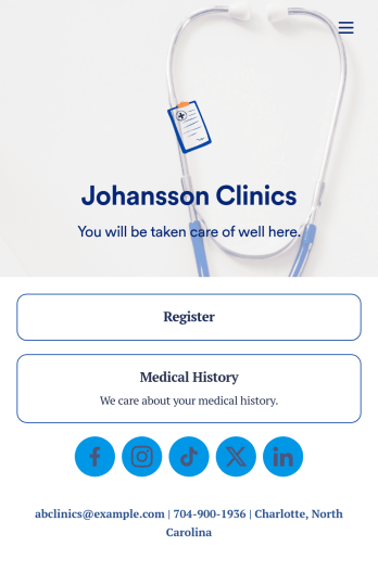 Medical History App Template